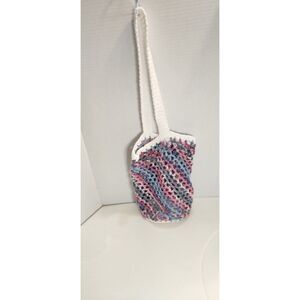 Multi colored mesh market bag